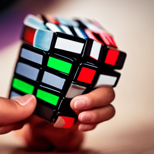 Hands using a rubiks cube, 8k