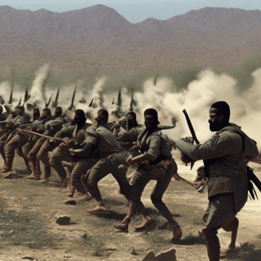 Photo of yahya sinwar in battle war