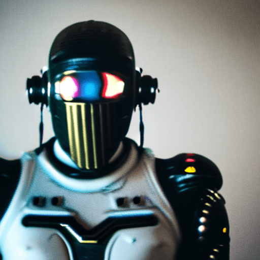 Hyperdetailed photo, mid shot photo, murderbot by matha wells, female, (human:robot:0. 2) , opaque mask, grunge, fujifilm x-t4, sony fe 85mm f/1. 4
