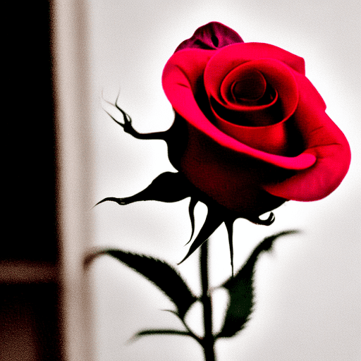 Lonely empty rose
