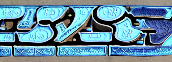 A slogan 'tepid nirvana'. These letters are stand out on top of intricately carved ice blocks, their color ranging from blue to white. The entire composition is set against a light, sky blue background with wispy flowers floating behind the letters.