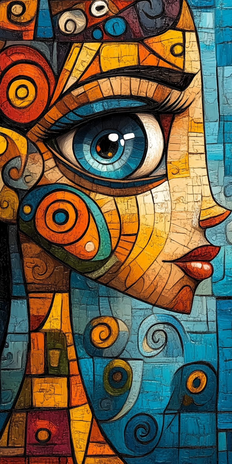 Abstract painting of a woman in the style of pablo picasso, masterpiece, highly imaginative, mind-blowing, intricate --ar 1:2 --personalize yruxpc2 --stylize 750 --v 6. 1