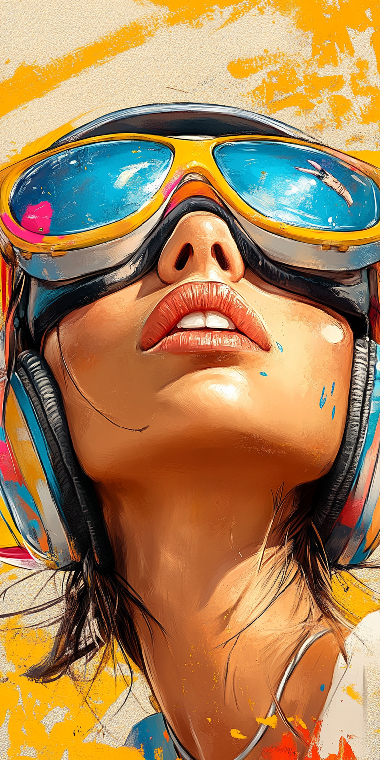 Hawaiian artists, modern portrait series of women in colorful gear, in the style of aggressive digital illustration, bold shadows, airbrush art, close-up, pop art color palette, ultra hd, comic art --ar 1:2 --personalize yruxpc2 --stylize 750 --v 6. 1