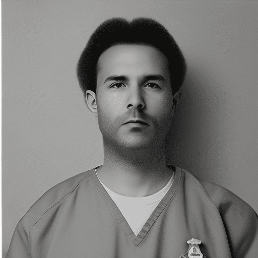 Generate an image of an inmate