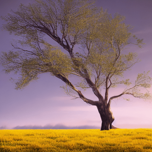 A boy walking through a field, in the style of ethereal trees, dark yellow and azure, majestic, sweeping seascapes, photorealistic representation, graceful balance, wimmelbilder, orange --ar 72:101 --stylize 750 --v 6