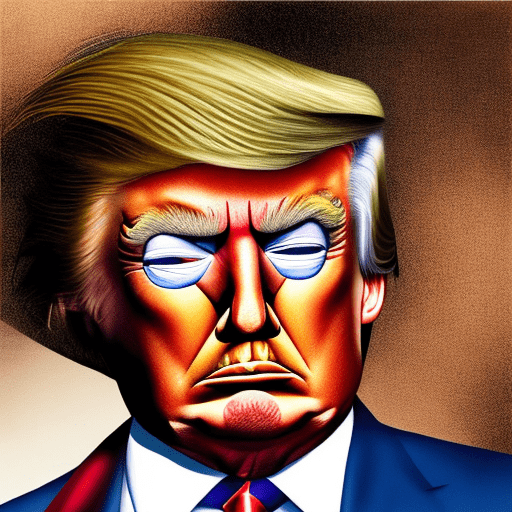 Portrait of donald trump in the style of salvador dali's "the face of war"