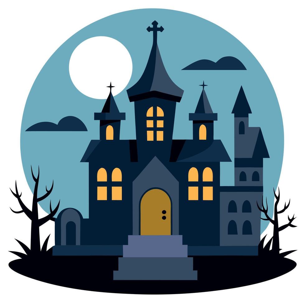 Spooky-haunted-mansion-with-graveyard-in-foreground-created-with-ai-free-vector