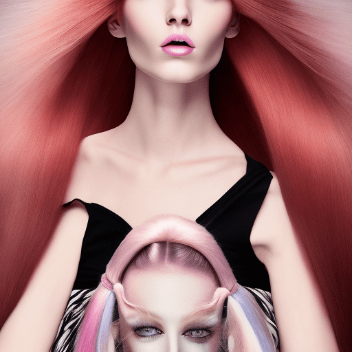 Vogue Runway Model With Long Redhead Pigtails In The Style Of Candycore Hair, Pale Skin And Light Pink Lips --V 6. 0 --Ar 4:5 Prompthero Prompt 1776Ae7124F Vogue runway model with long redhead pigtails in the style of candycore hair, pale skin and light pink lips --v 6. 0 --ar 4:5