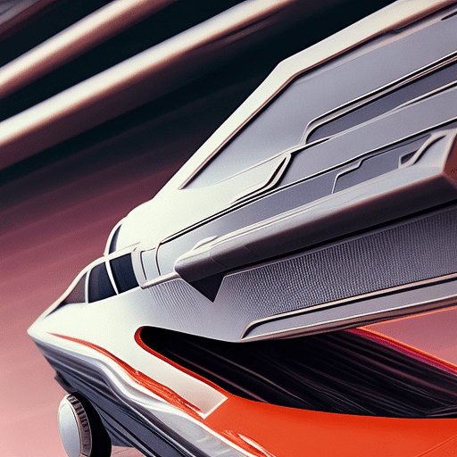 A closeup of a retrofuturistic sportscar, unsplash