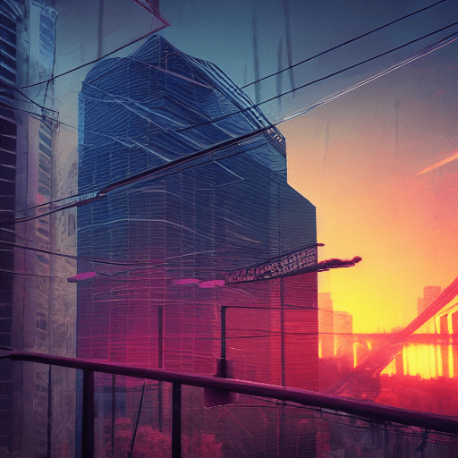 Hyper realistic ambient, city , sunset, synthwave, lofi color drop , realistic art , 8k, photo realistic, post processing, intense, vivid colors, 35mm lens, hdr, uhd, realism