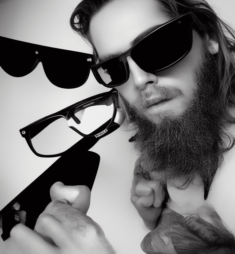 Hacker, cuarto oscuro, codificador, computadora, hombre, barba mediana, genial, grunge, (mecanografía) , cara ultra detallada y detallada, (teclado detallado) , gafas amarillas, logotipo de dinero en línea en la manga de la sudadera con capucha, con un montón de dinero el frente de la sudadera, rack de servidores con servidores al fondo, iluminación del monitor, taza de café negra sobre el escritorio con vapor saliendo, pegatina en la taza de café con la palabra "ganar", con las manos bien definidas, mirando al frente