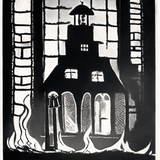 The burning of the midnight lamp, at home 1968, a clock in the background shows 12 o`clock.