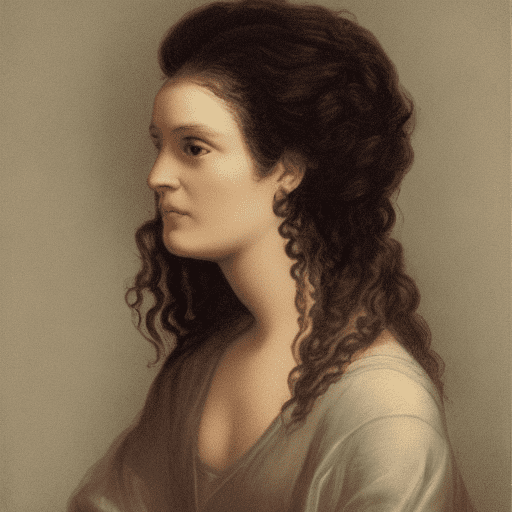 Portrait of a woman with voluminous, wavy hair styled to the centered.
