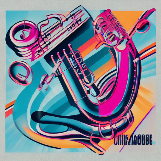 80s music artwork featuring a saxophone
