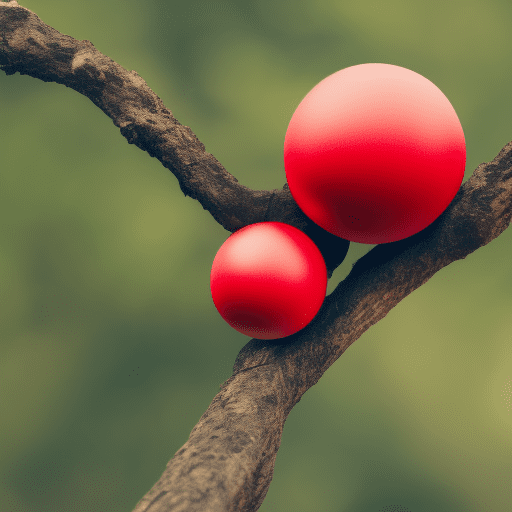 Happy, Red Ball, On A Branch Prompthero Prompt Eee92202608 Happy, red ball, on a branch